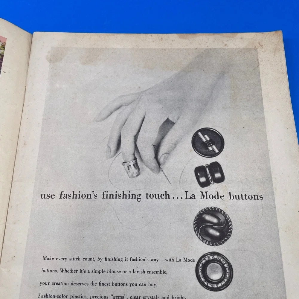 Vogue Dressmaking Simplicity Sewing Books 1950s Soft Cover Ephemera Vintage Ads
